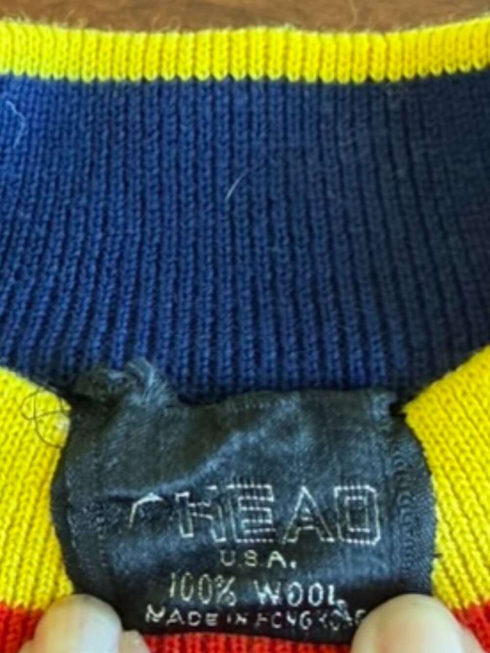 VINTAGE 100%WOOL RETRO Mockneck Sweater - Head Brand